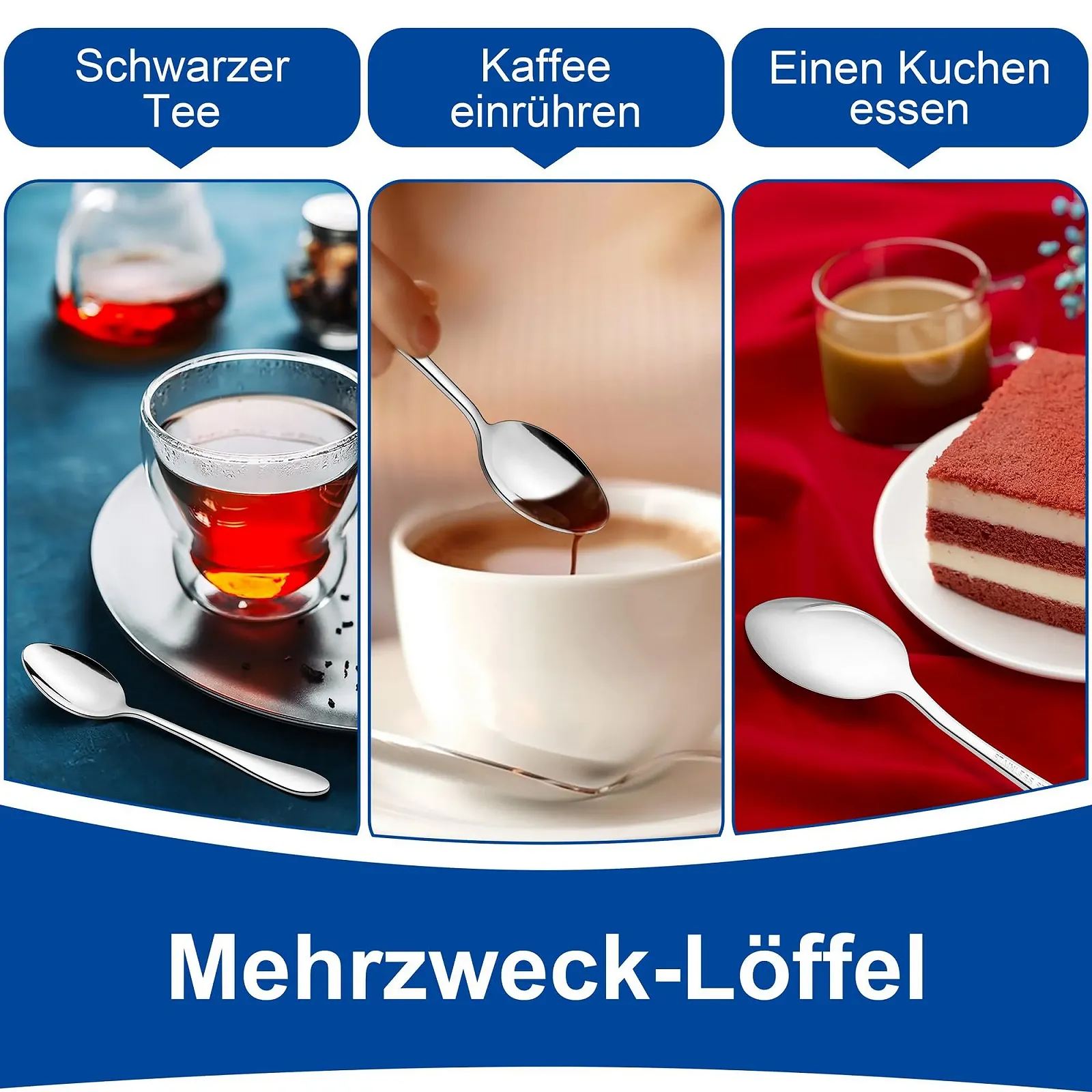 Ложка чайна Herogo набір 24 шт, 13.5 см, з нержавіючої сталі, полірована, фото №5