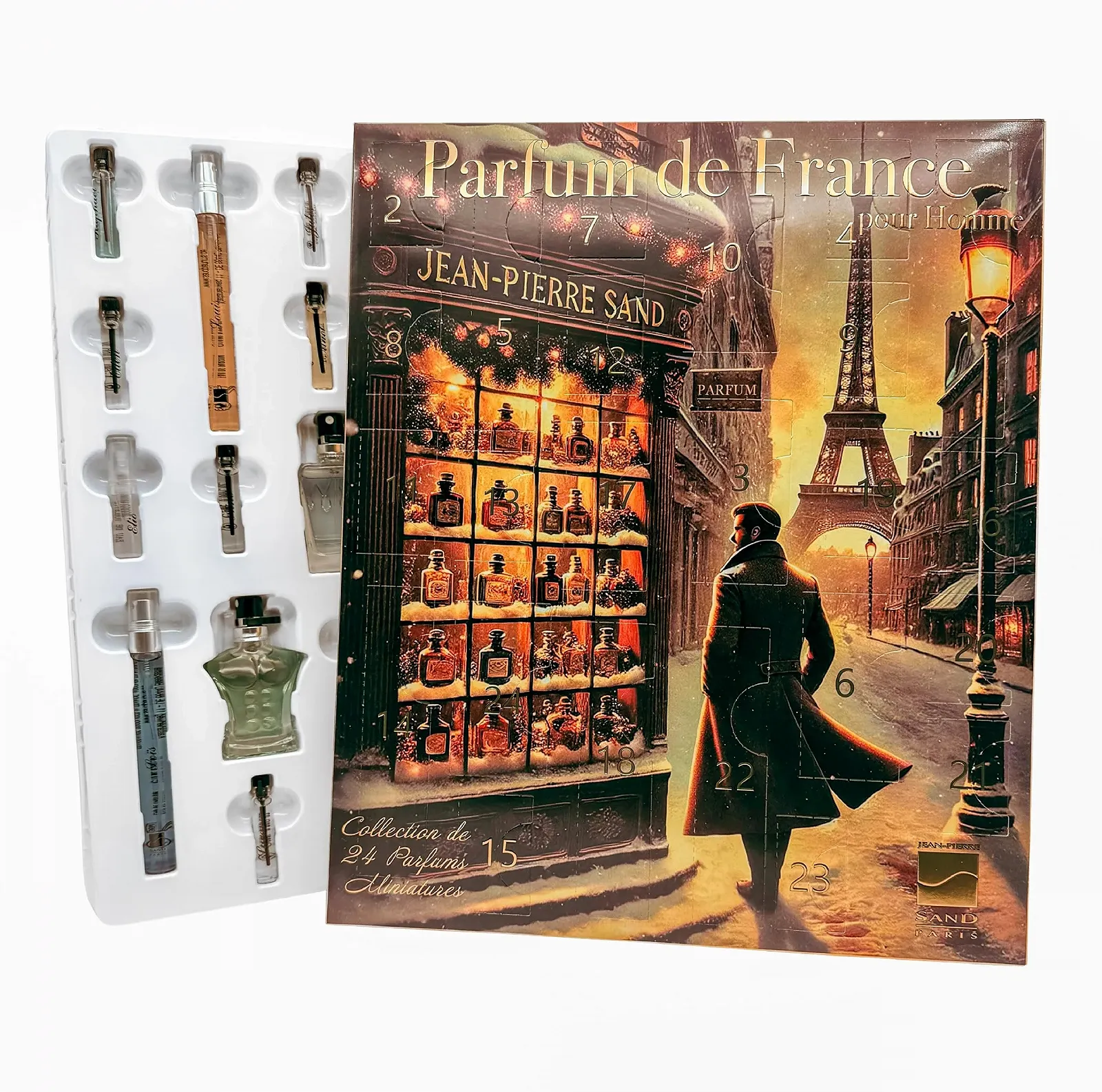 Чоловіча парфумована вода Jean-Pierre Sand Parfum de France 24-Piece Perfume Advent Calendar Beauty Gift Christmas 2025, фото №1