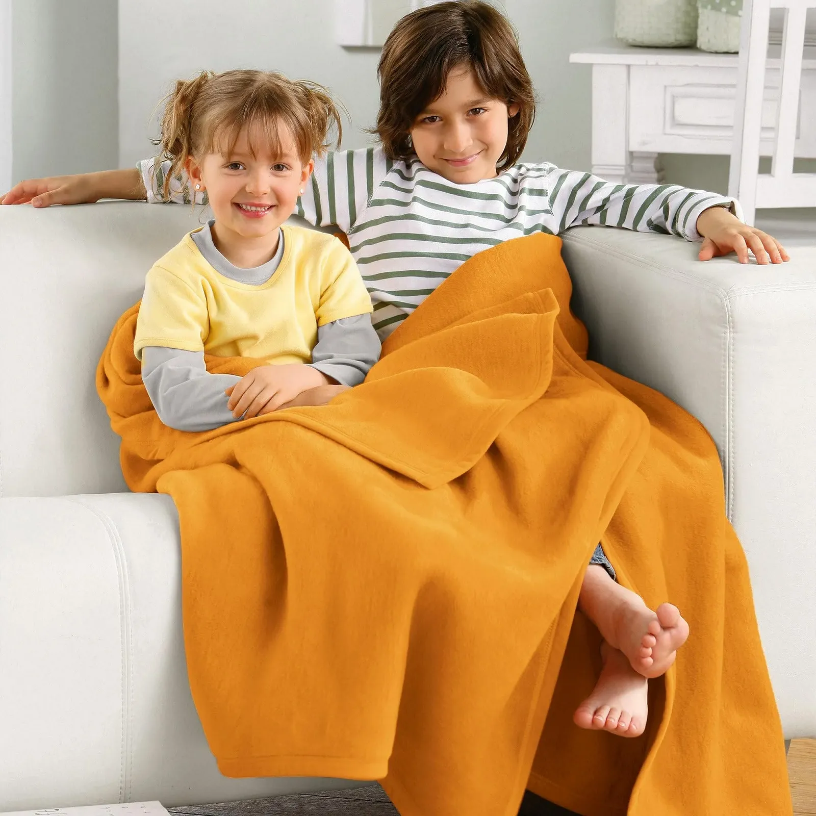 Покривало Erwin Müller Вовняна Жовте Золото, розмір 220 x 240 см, фото №5