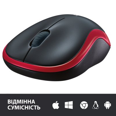 Мышка Logitech M185 red (910-002240), фото №5 Мышка Logitech M185 red (910-002240), фото №5