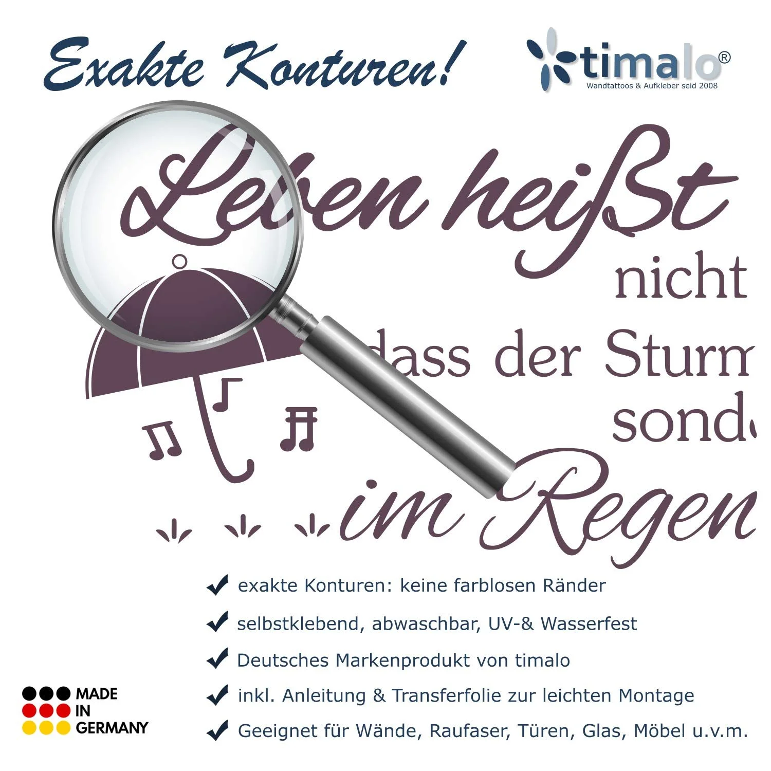 Наклейка на стіну timalo 11004-Dunkelgrau-G 150x58 см Темно-сіра, фото №4