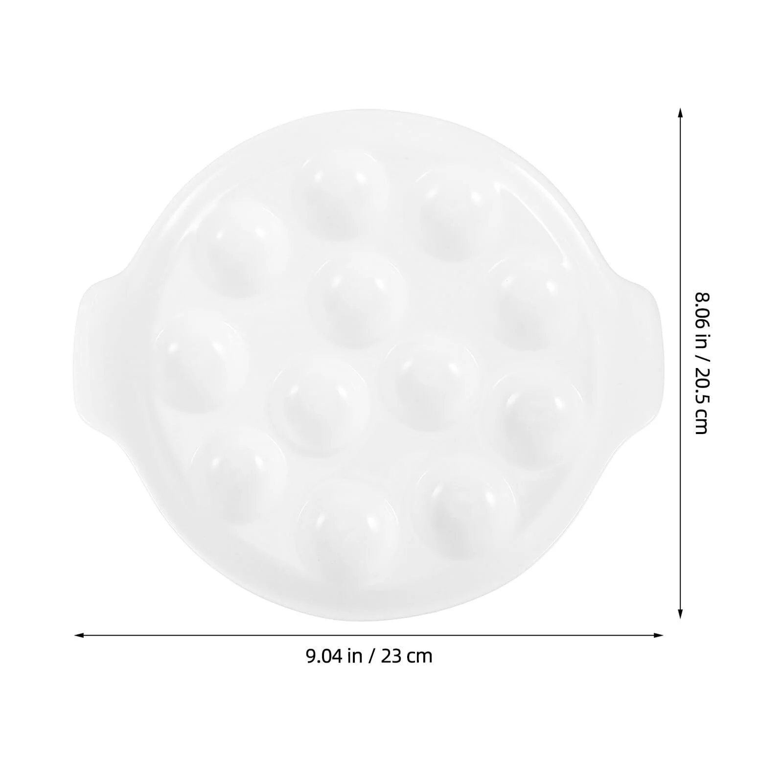 Форма для запікання равликів VALICLUD Керамічна з заглибленнями Біла Порцелянова з ручками, фото №2 Форма для запікання равликів VALICLUD Керамічна з заглибленнями Біла Порцелянова з ручками, фото №2