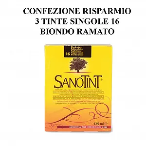Краска для волос SANOTINT Classic 16 Медный Блонд - 3 упаковки - 3 x 125 мл цена на synthetic.ua - Фото 1 Краска для волос SANOTINT Classic 16 Медный Блонд - 3 упаковки - 3 x 125 мл synthetic.ua - Фото 1