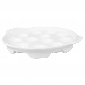 Форма для запекания Toyvian Керамическая для улиток и морепродуктов с ручками Белая - Фото 1