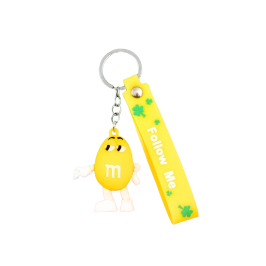 Брелок М&MS, жовтий, для ключів, рюкзака, сумки, 5.6 см, фото №1 Брелок М&MS, жовтий, для ключів, рюкзака, сумки, 5.6 см, фото №1