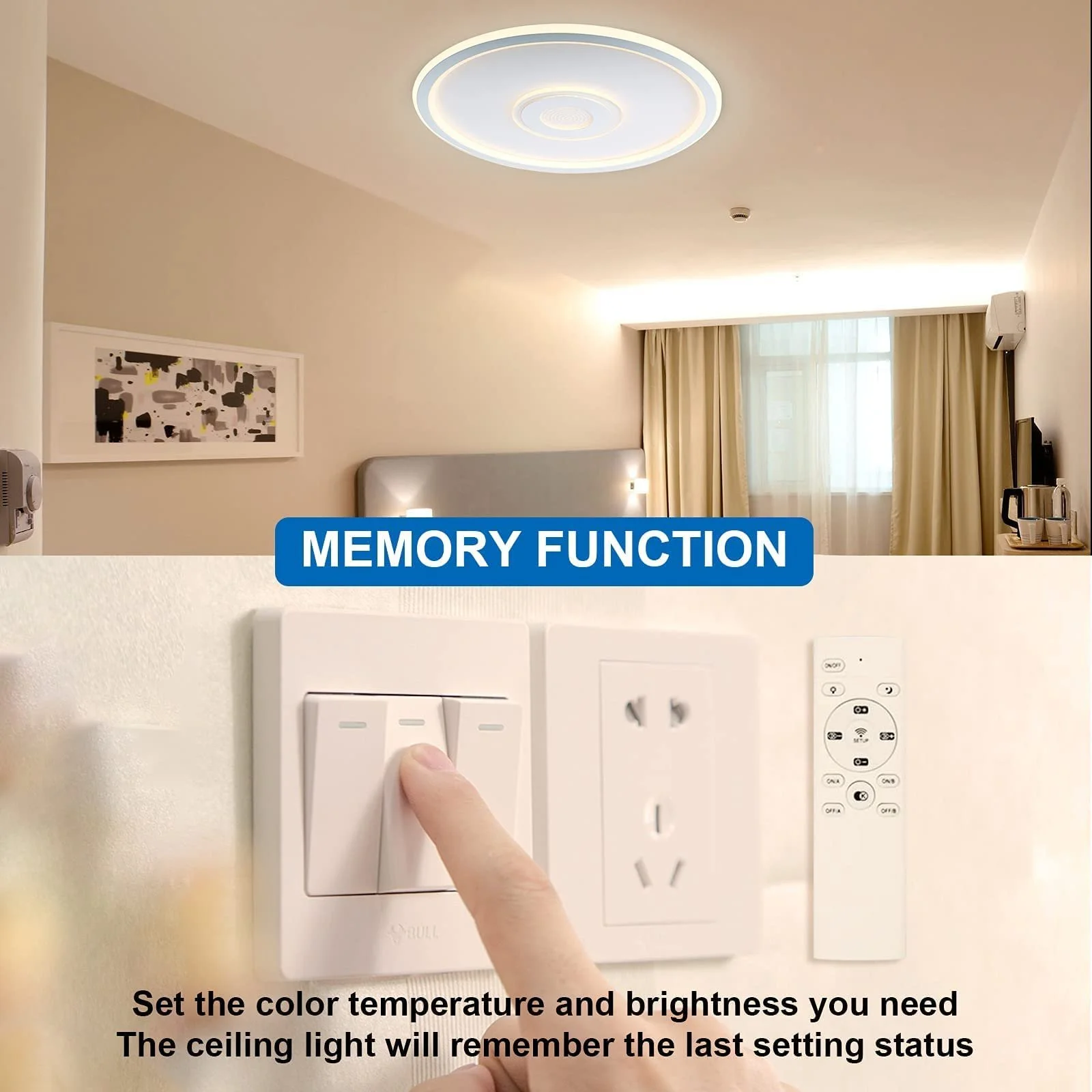 Світильник BLMYL LED Круглий 36 Вт 415 мм Білий 3000K - 6000K з Пультом Дистанційного Керування, фото №2