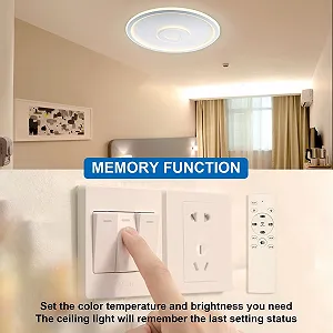 Світильник BLMYL LED Круглий 36 Вт 415 мм Білий 3000K - 6000K з Пультом Дистанційного Керування synthetic.ua - Фото 1