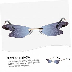 Сонцезахисні окуляри PACKOVE 2 шт. Dragonfly Металеві пляжні synthetic.ua - Фото 1