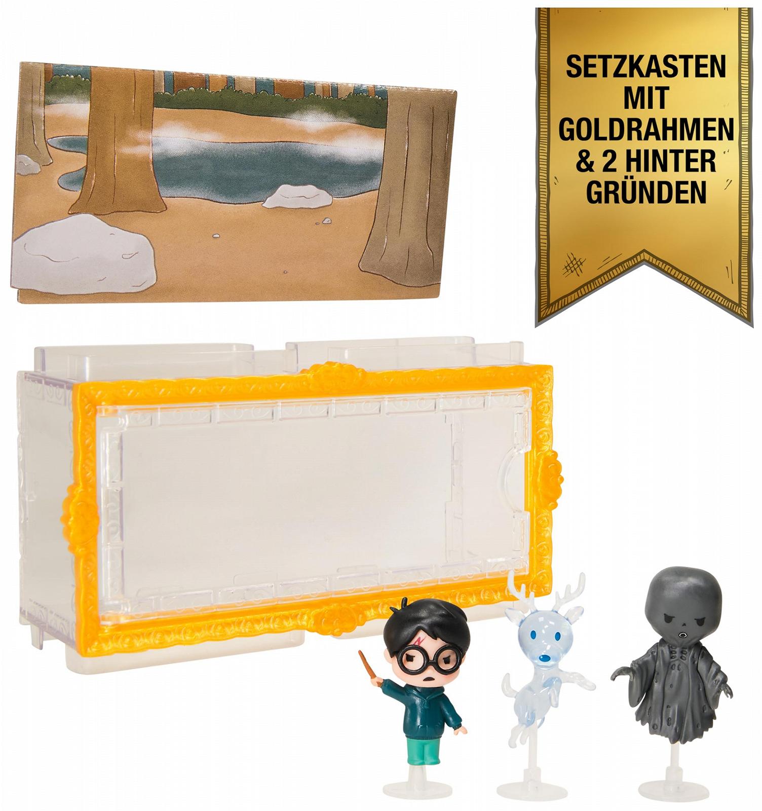 Фігурки Collectible Multipack Wizarding World Harry Potter Micro Magical Moments Patronus з Гаррі Поттером, Патронусом-оленем, Дементором та вітриною, фото №2