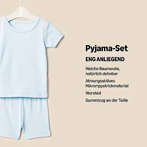 Пижамный набор Amazon Essentials x Sofia Grainge, облегающий, с короткими рукавами synthetic.ua - Фото 1