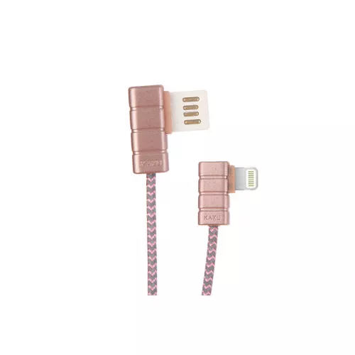 Кабель iKAKU Gallop series for iphone, Rose-Gold, довжина 1м, 2.4A, BOX, фото №1