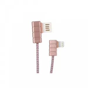 Кабель iKAKU Gallop series for iphone, Rose-Gold, довжина 1м, 2.4A, BOX - Фото 1