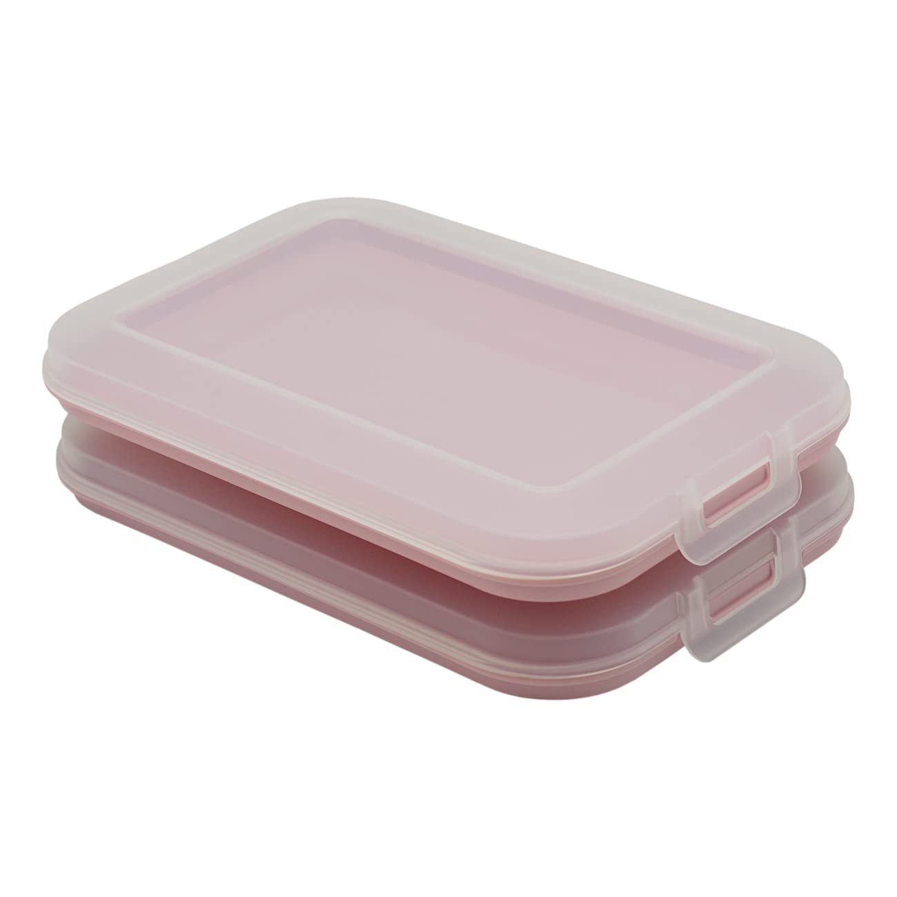 Набір контейнерів для м'ясної нарізки 2 шт. BPA-Free Pink, фото №1