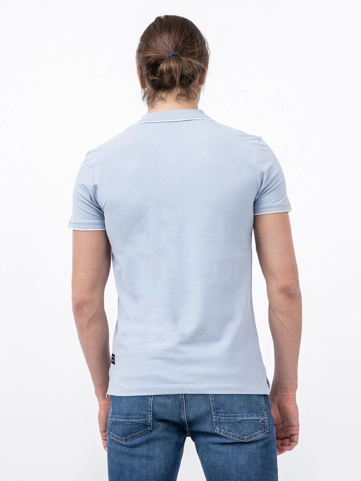 Поло polo with tipping 1030720XX1215159 Tom Tailor Блакитний XL, фото №2