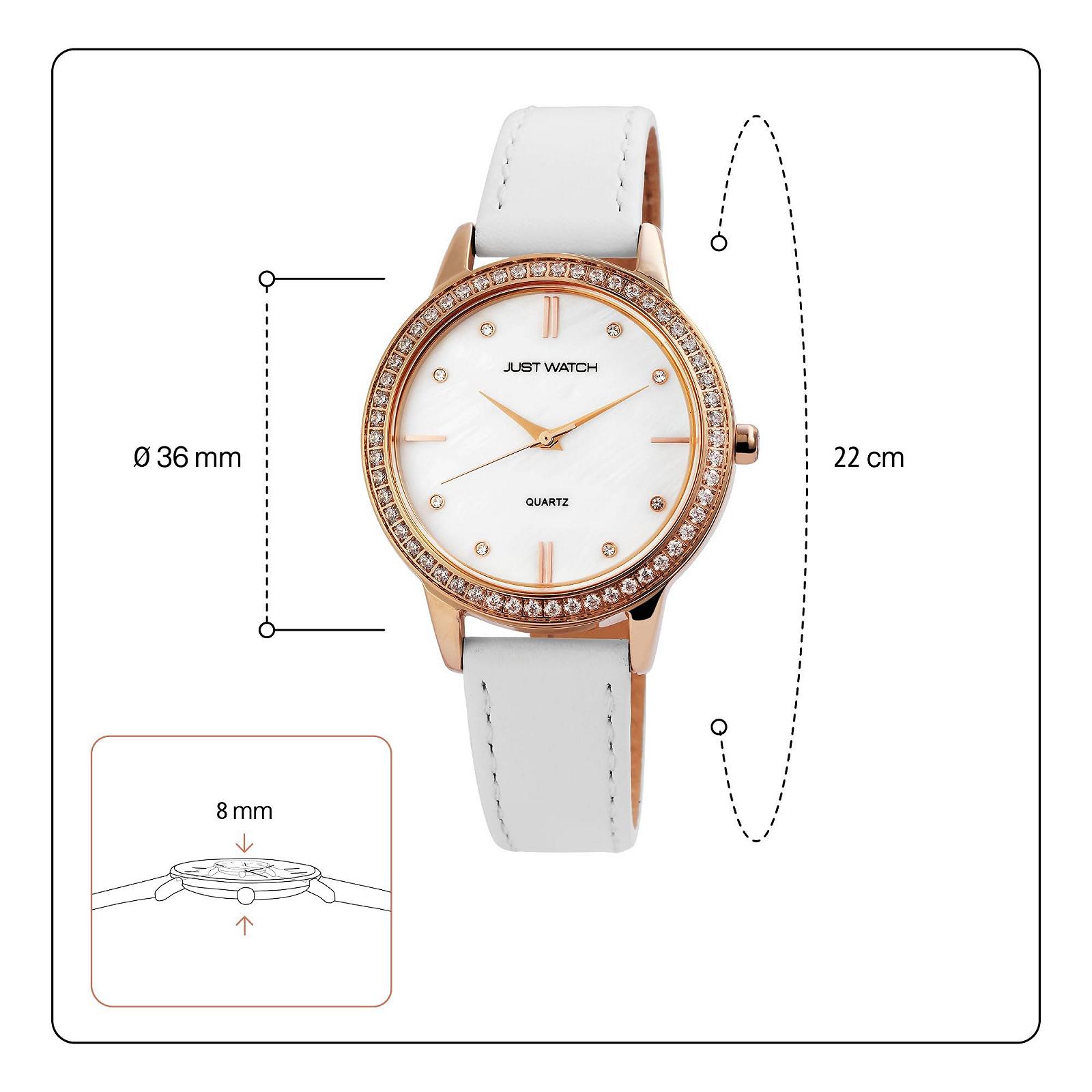 Женские часы Just Watch JW192 Кожа Стразы Аналоговый Кварцевый JW10035, фото №4