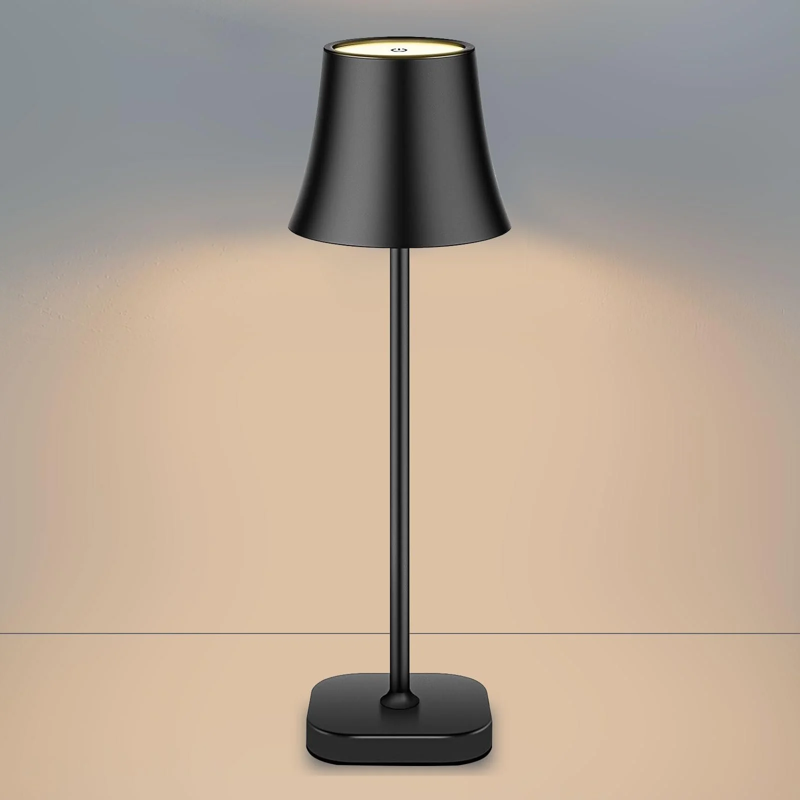 Настільна лампа LED Wireless Battery 5400 mAh Чорна, фото №1