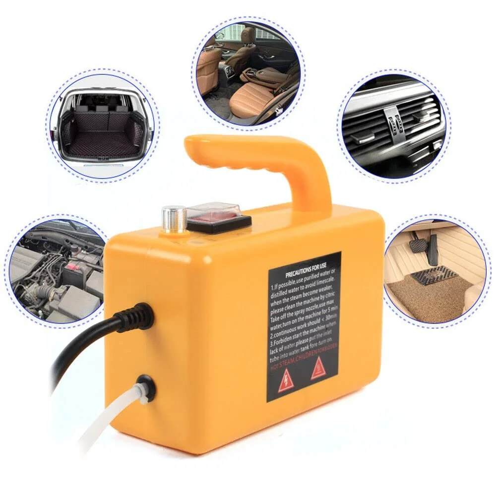 Ручной пароочиститель высокого давления 2600W с 4 типами щеток для мебели и авто, фото №8