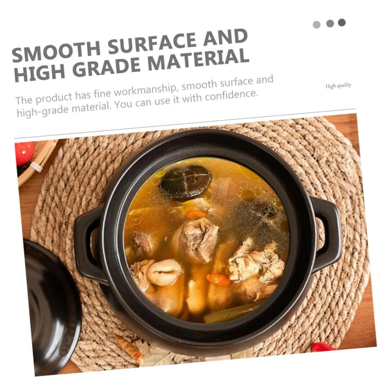 Керамическая кастрюля Gatuida Мини Жаростойкая Черная, фото №8