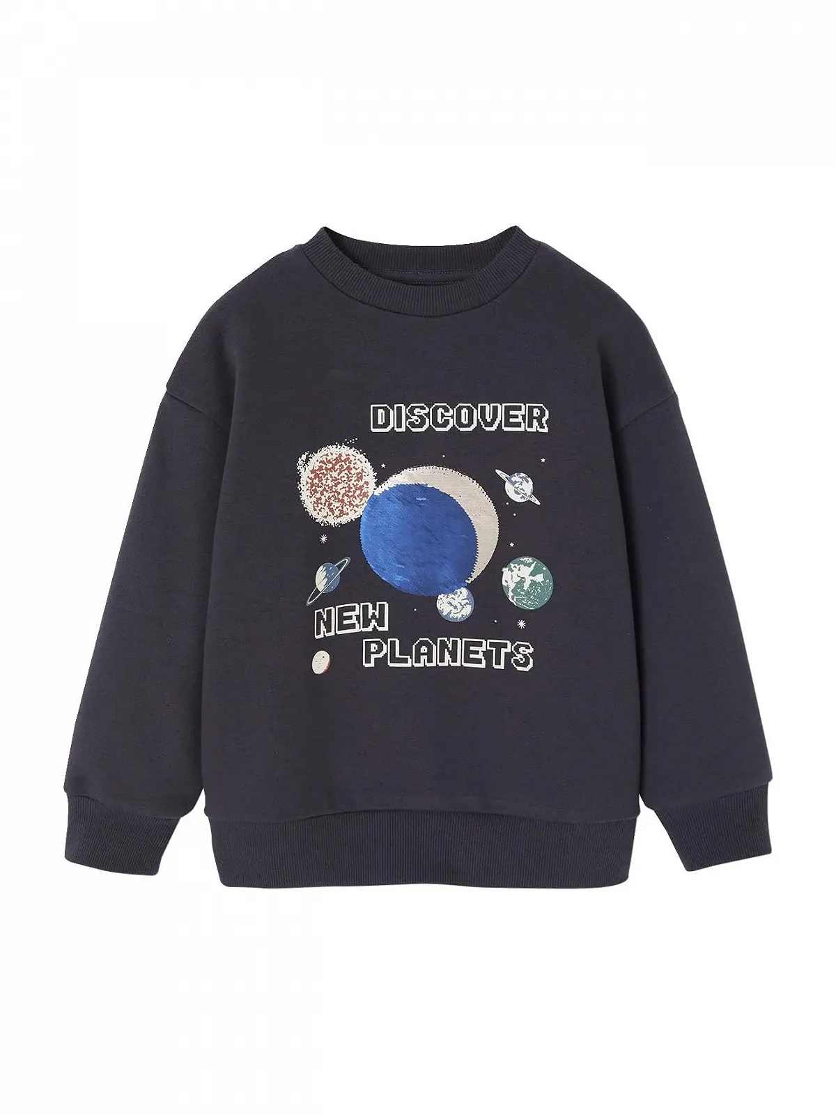 Толстовка Vertbaudet Планети з двосторонніми паєтками для хлопчиків, фото №1