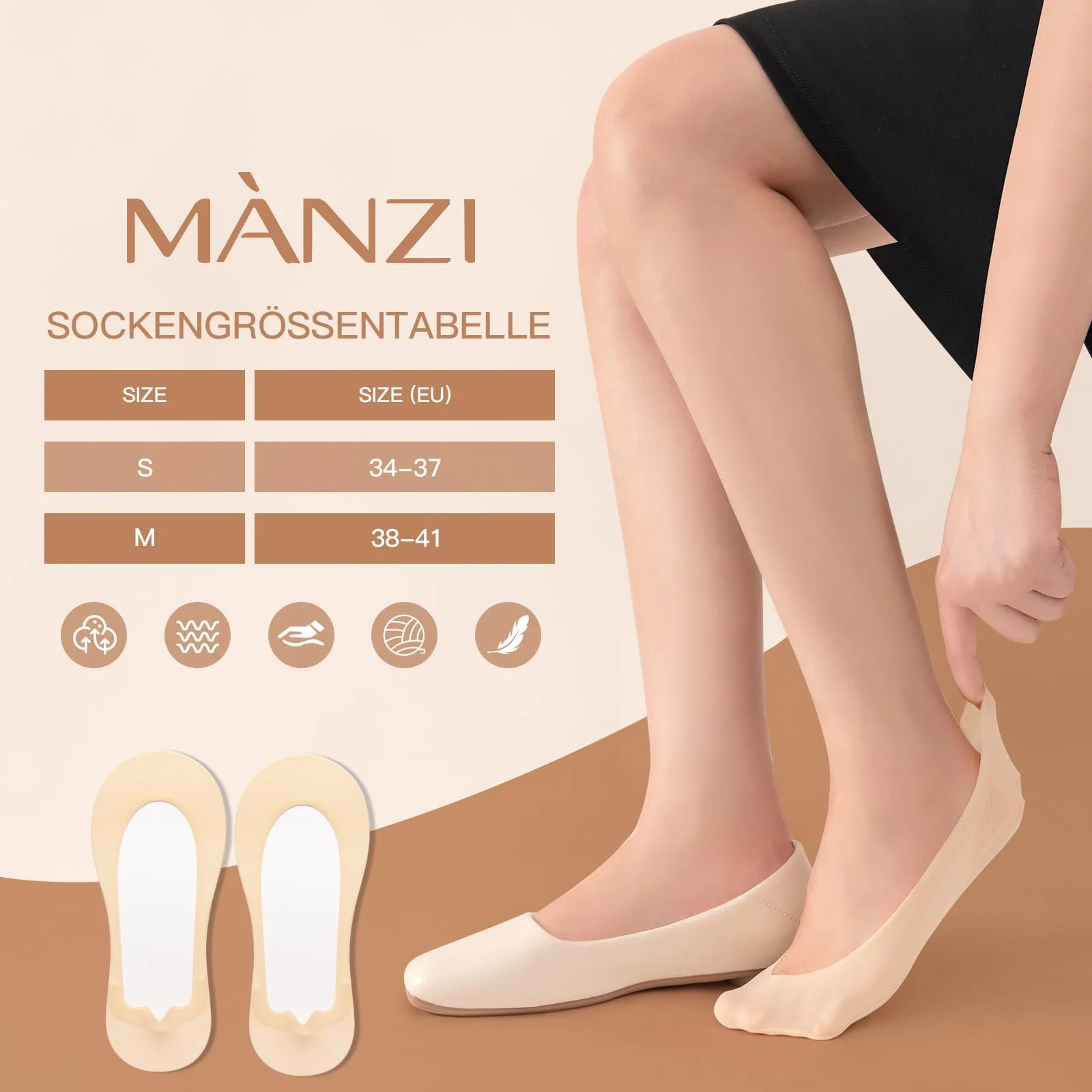 Шкарпетки MANZI Жіночі нейлонові, 34-41, фото №6