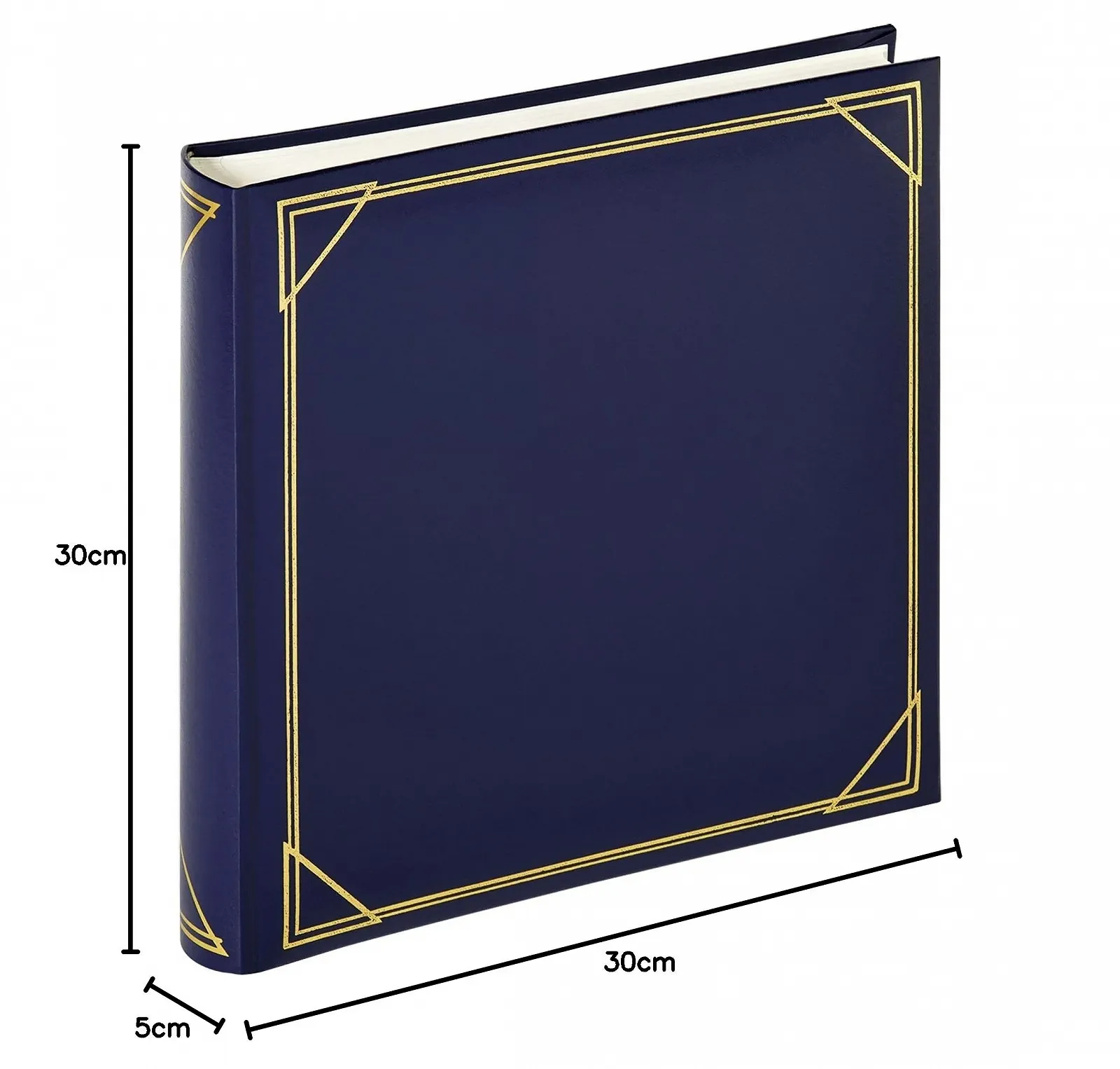 Альбом Книжный walther design Standart MX-200-L из искусственной кожи, золотое тиснение, 30 x 30 см, 100 белых страниц, синий, фото №3 Альбом Книжный walther design Standart MX-200-L из искусственной кожи, золотое тиснение, 30 x 30 см, 100 белых страниц, синий, фото №3