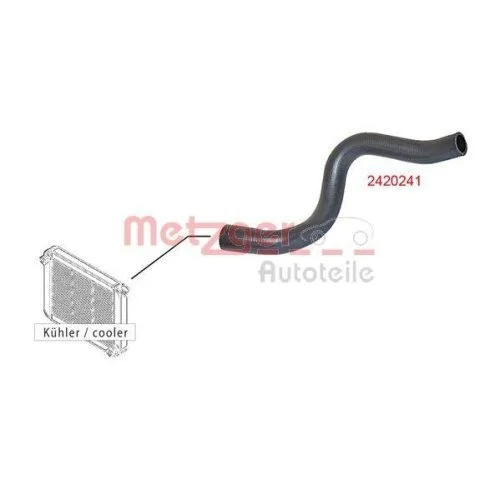 Шланг радіатора METZGER 2420241 для FIAT, правий верхній, фото №2