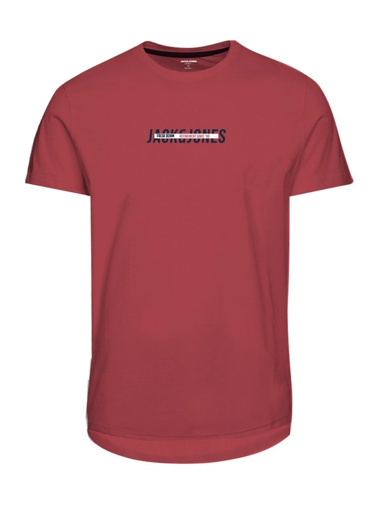 Футболка JJTEO TEE SS 12200238-True Red-Print:Small print Jack&Jones Червоний L, фото №1