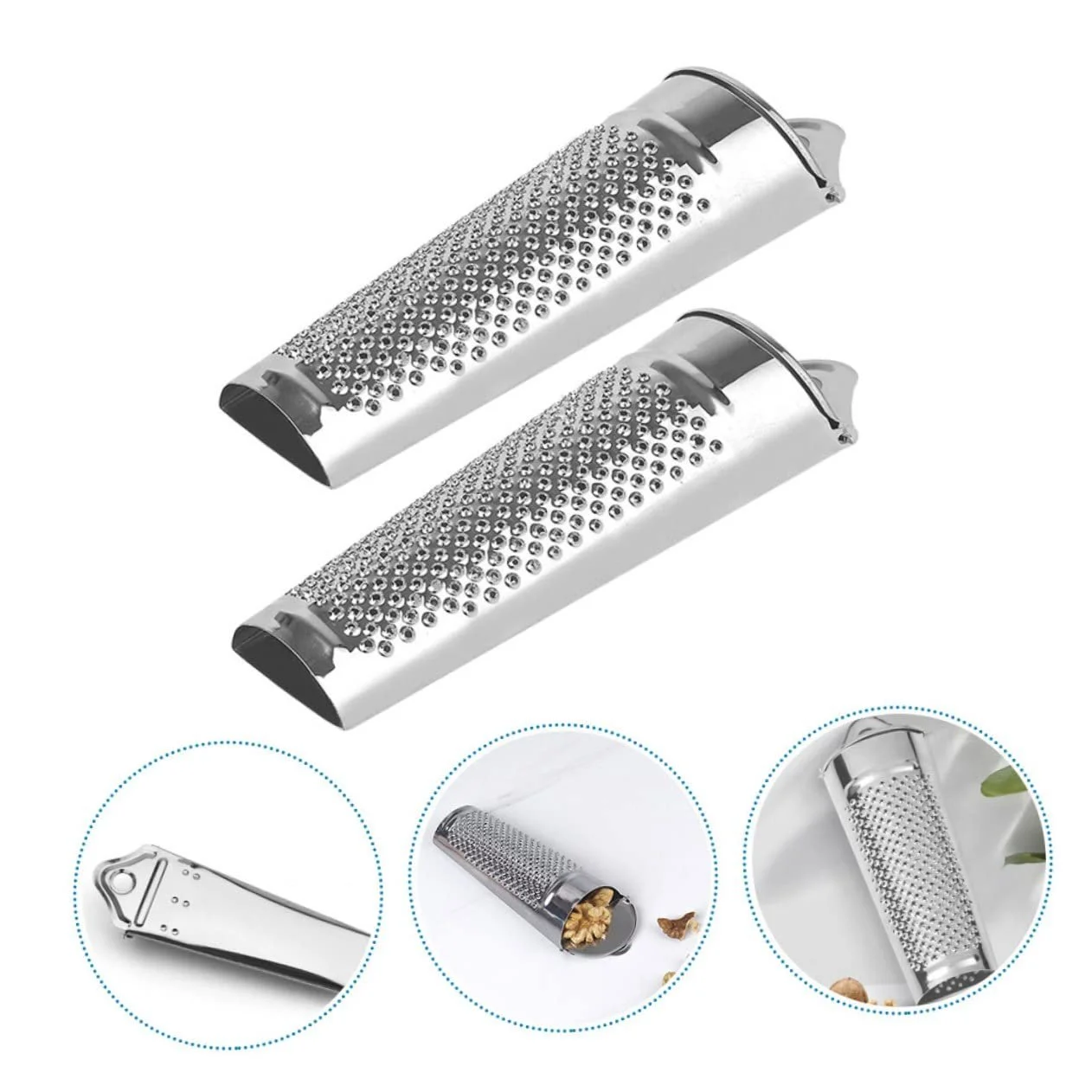 Терка VALICLUD 2 шт. Подрібнювач імбиру з нержавіючої сталі з петлею для підвішування, фото №8 Терка VALICLUD 2 шт. Подрібнювач імбиру з нержавіючої сталі з петлею для підвішування, фото №8