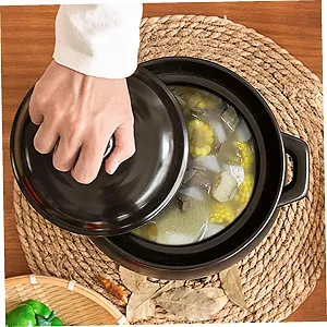 Кастрюля-жаровня GALPADA для риса с крышкой черная synthetic.ua - Фото 1