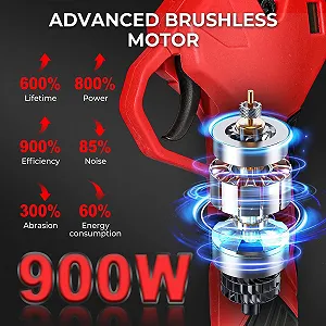 Секатор акумуляторний 900 Вт професійний електричний з РК-дисплеєм, діаметр різання 40 мм, 2 x 7500 мАг 36 В батареї synthetic.ua - Фото 1