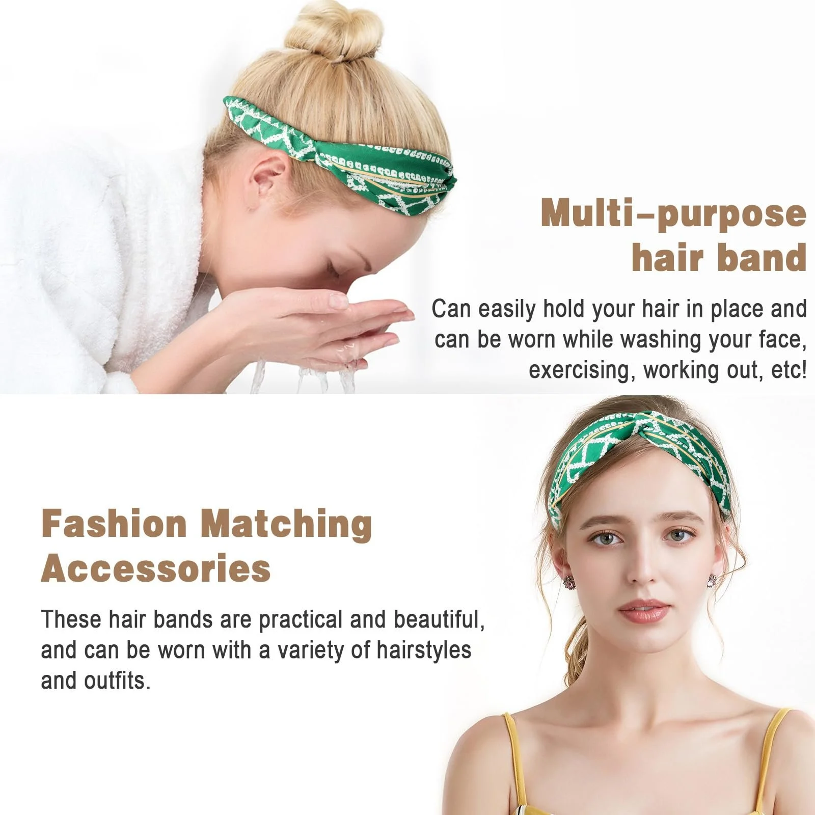 Повязка для волос Гибкая с бантом, фото №6