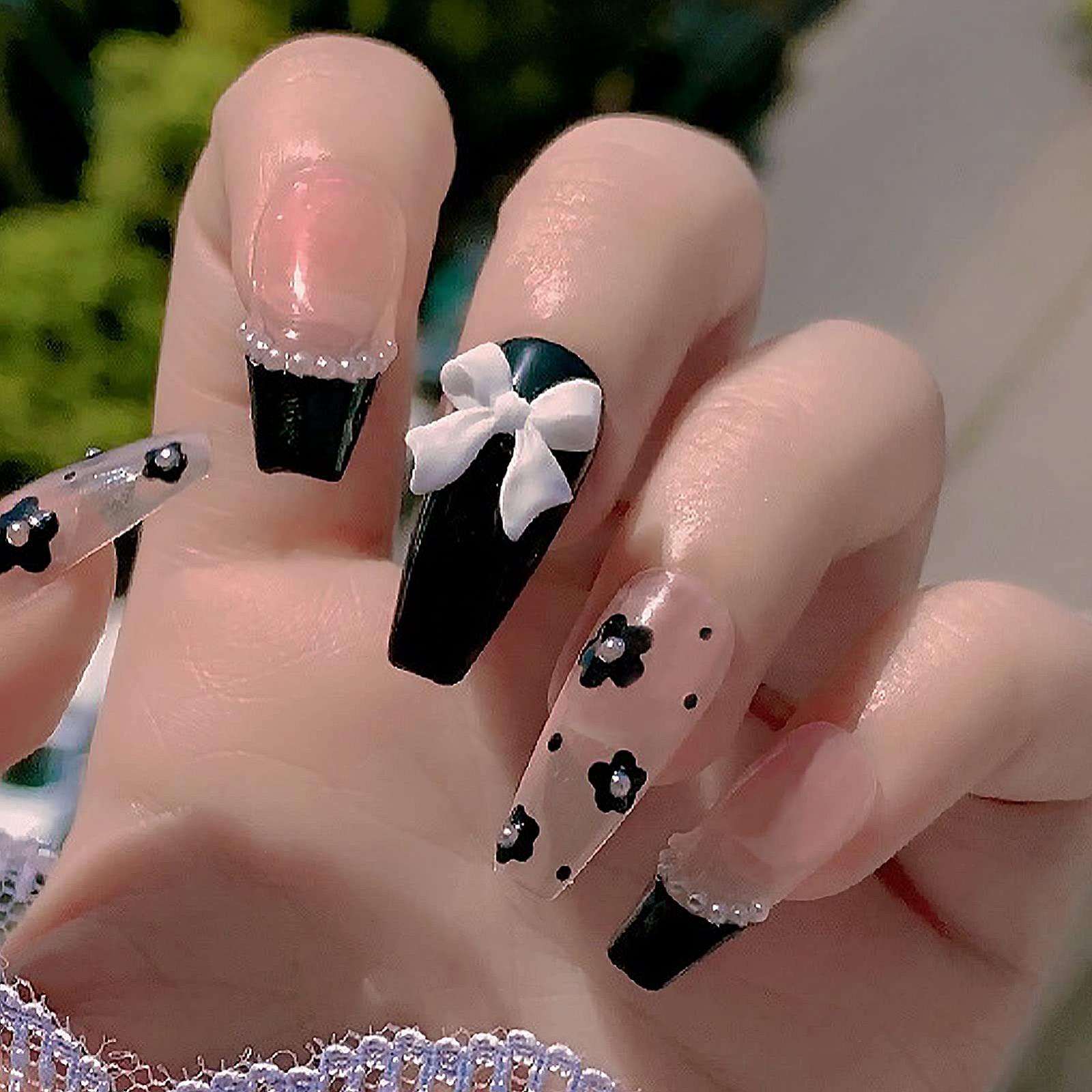 3D Декор для нігтів NICENEEDED Бантик Смола 120 шт Чорний, Білий, фото №4 3D Декор для нігтів NICENEEDED Бантик Смола 120 шт Чорний, Білий, фото №4