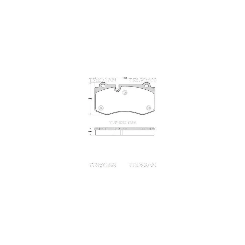 Комплект гальмівних колодок TRISCAN 8110 23049 дискове гальмо передній міст для MERCEDES-BENZ, фото №1 Комплект гальмівних колодок TRISCAN 8110 23049 дискове гальмо передній міст для MERCEDES-BENZ, фото №1