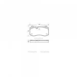 Комплект гальмівних колодок TRISCAN 8110 23049 дискове гальмо передній міст для MERCEDES-BENZ - Фото 1