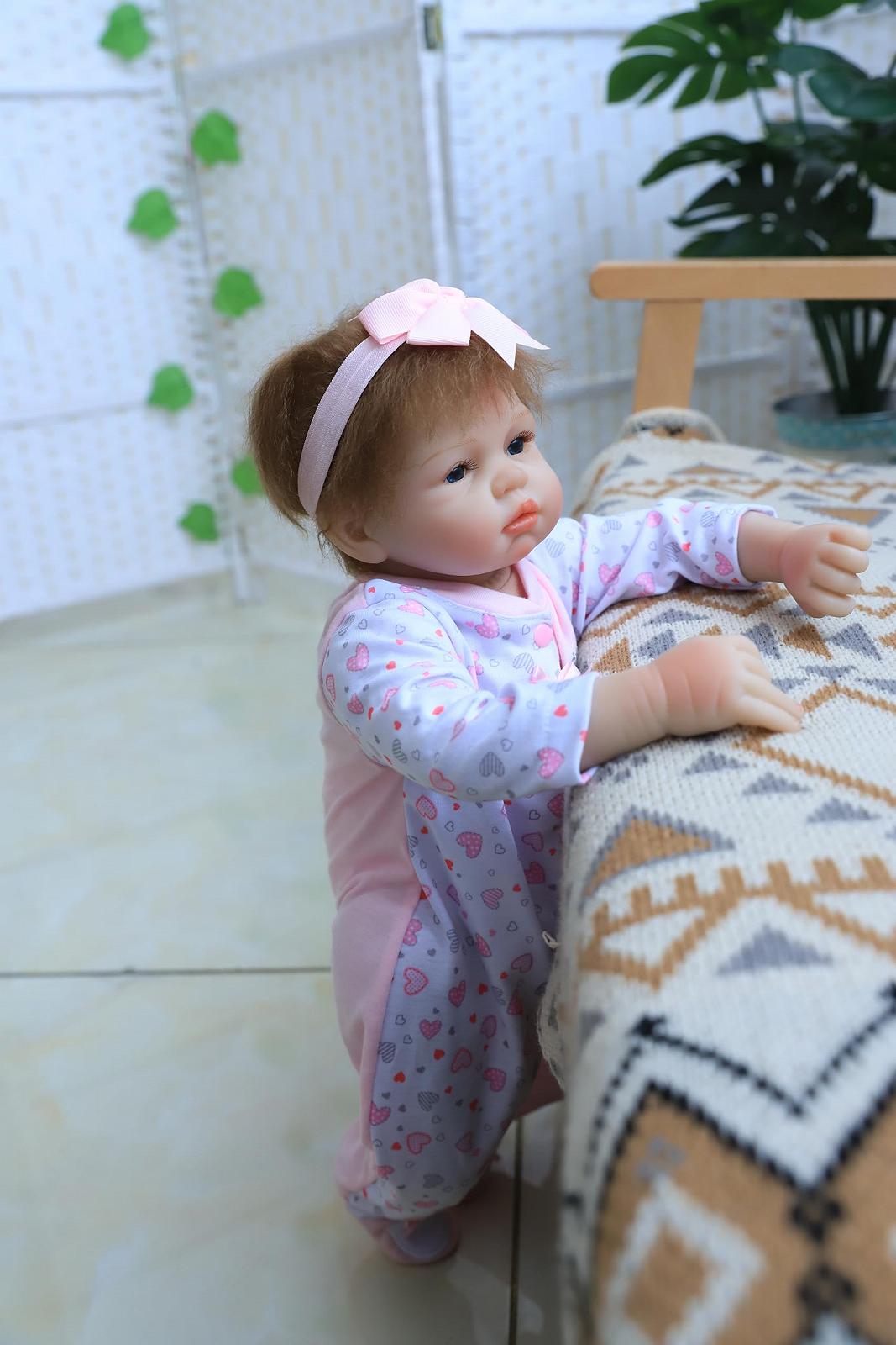 Кукла SYP Reborn Baby Girl 22 дюйма 55 см Handmade, фото №7