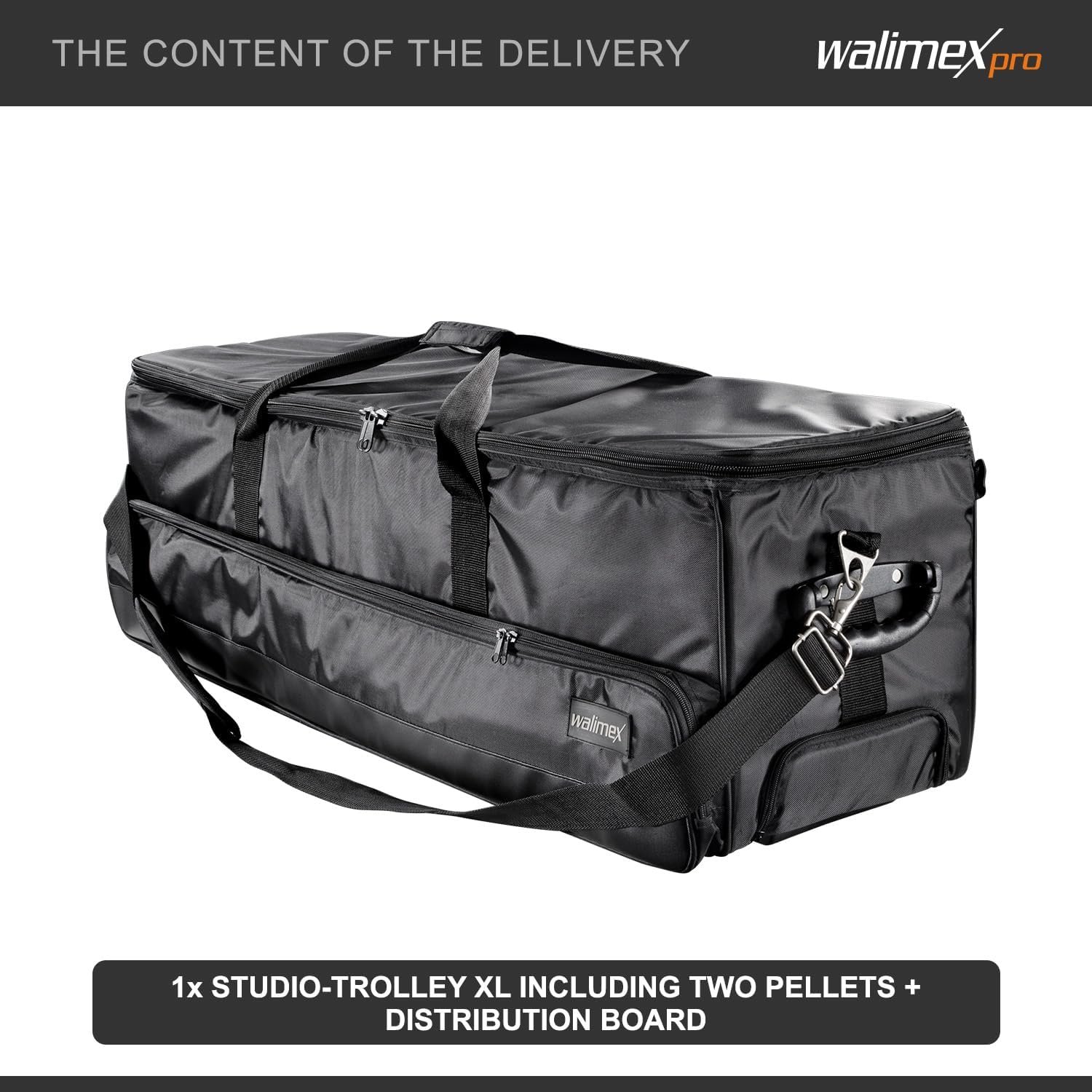 Сумка-візок для студійного обладнання WalimexPro XL / 95x26x28см / Чорний, фото №4
