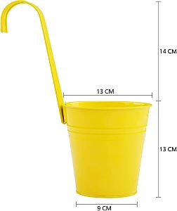 Підвісні квіткові горщики DRULINE Metal 13 x 28 x 24 см 6 шт. Red synthetic.ua - Фото 1