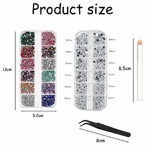 Набір страз для нігтів з пінцетом та восковим олівцем synthetic.ua - Фото 1