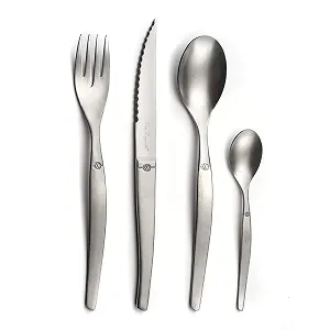 Купити Набір столових приборів LOU LAGUIOLE JET для 6 осіб, 24 предмети, нержавіюча сталь, вінтажний стиль - Фото 1 Набір столових приборів LOU LAGUIOLE JET для 6 осіб, 24 предмети, нержавіюча сталь, вінтажний стиль - Фото 1