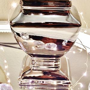 Настільна лампа PaULA ONLYCLIC 35 см Silver Shabby Chic керамічна сріблястий - Фото 1