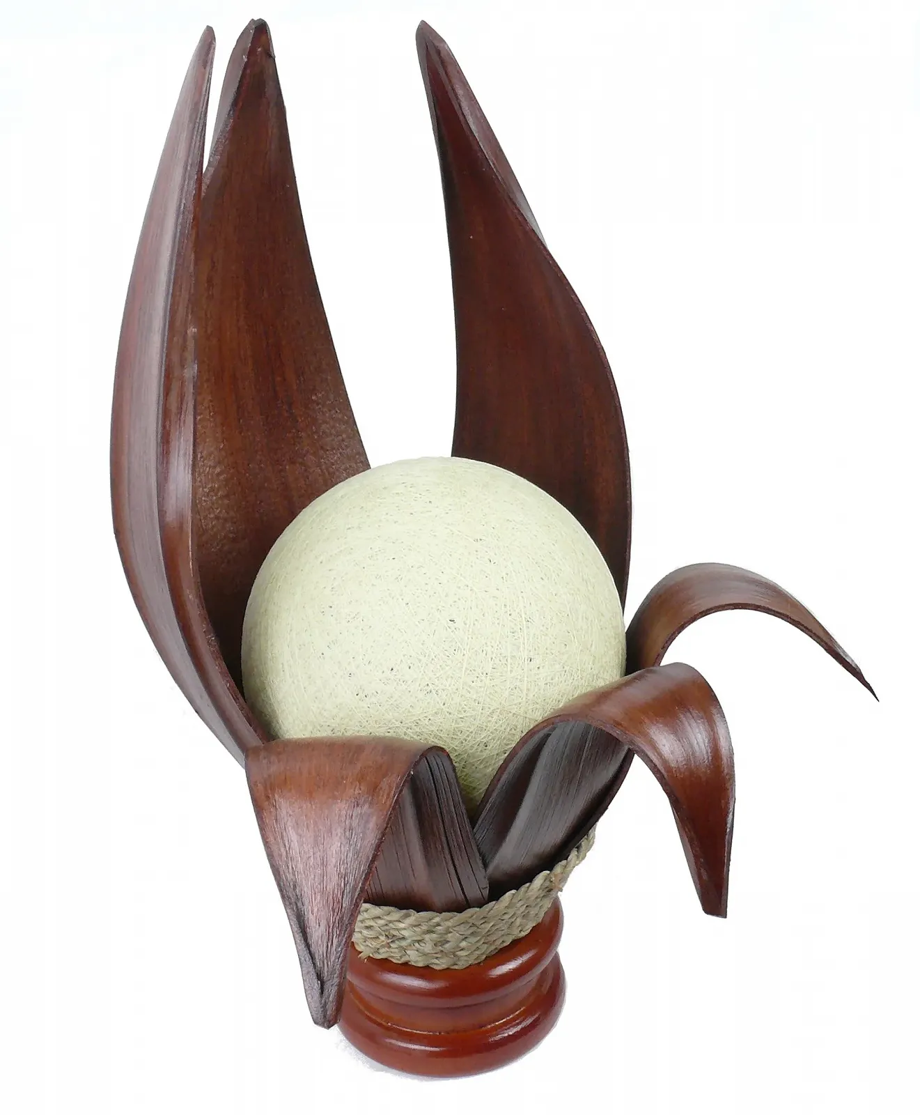 Настільна лампа Karima з 6 листків лотоса з натуральних матеріалів, фото №3