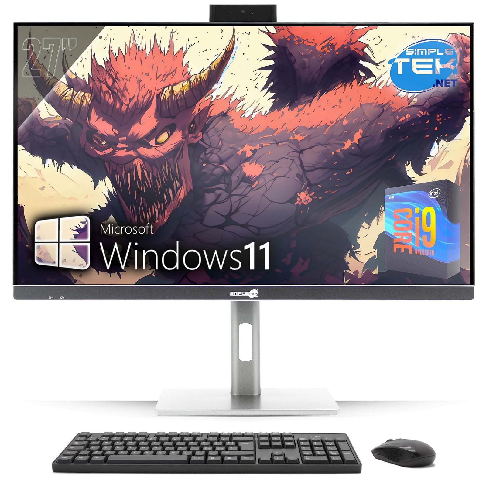 ПК Simpletek All in One 27 дюймов 4K Core i9 9-го поколения 5.00ГГц GTX 1660 6GB GDDR6 Windows 11 Pro - 16GB RAM 480GB SSD, фото №3