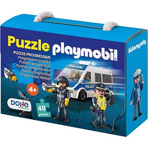 Пазл Dohe Educa Progressive Puzzle Playmobil Police 48 елементів synthetic.ua - Фото 1