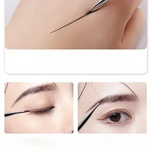 Пензлі для підводки Wudaizhi, для точного макіяжу очей, скошений, ультратонкий, плоский кут, для професіоналів та початківців synthetic.ua - Фото 1