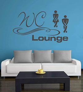 Наклейка на двері / стіну A003 WC Lounge 30 x 17 см Anthracite synthetic.ua - Фото 1