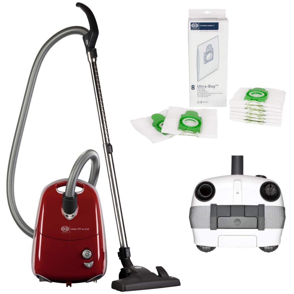 Пылесос SEBO Airbelt E1 Allstar 890 Вт с аксессуарами и 8 мешками для пылесоса, с ароматизатором, фото №1