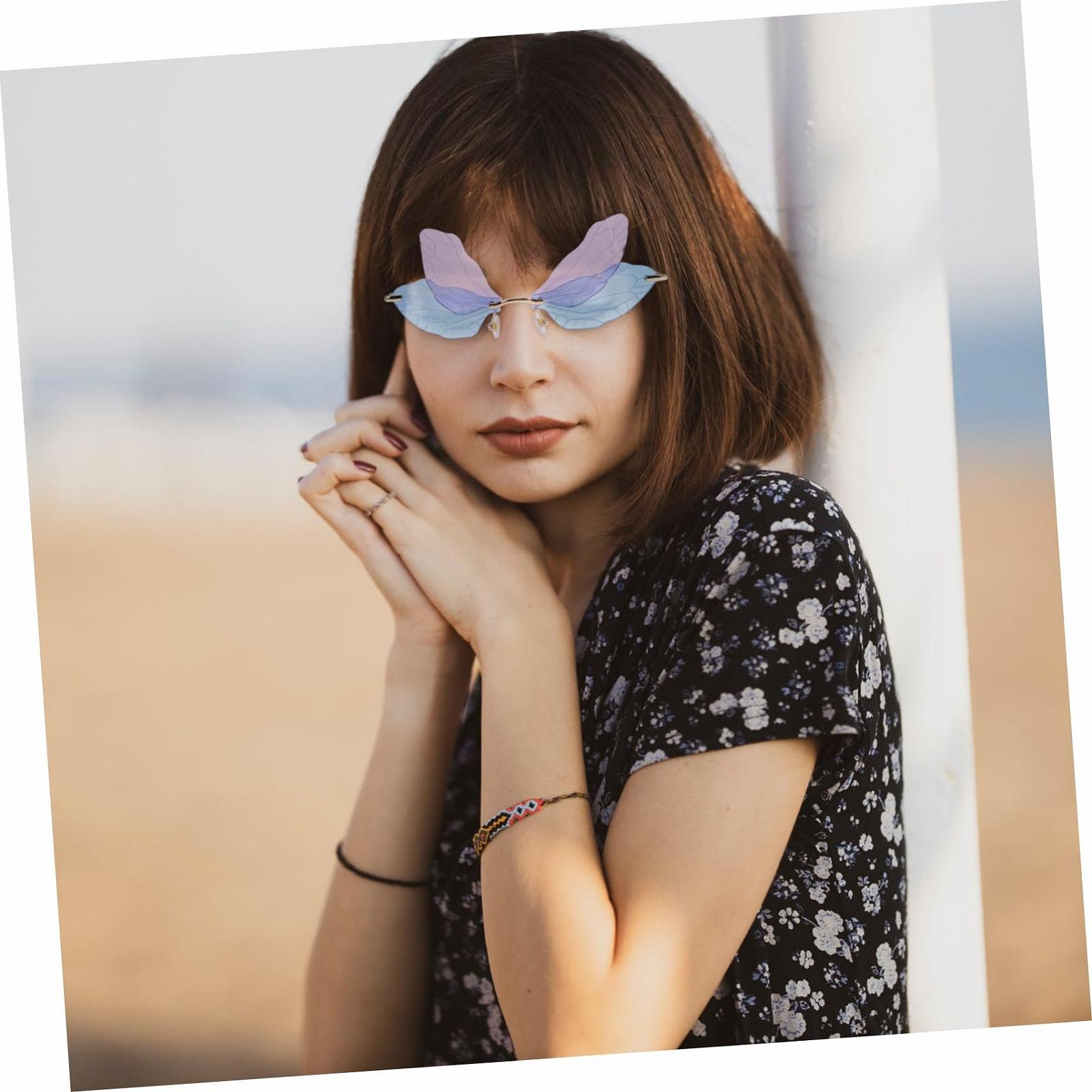 Окуляри VALICLUD з крилами бабки, 2 пари, червоні сонцезахисні, фото №8