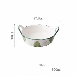 Форма для запекания керамическая расписанная вручную с двойными ручками термостойкая synthetic.ua - Фото 1