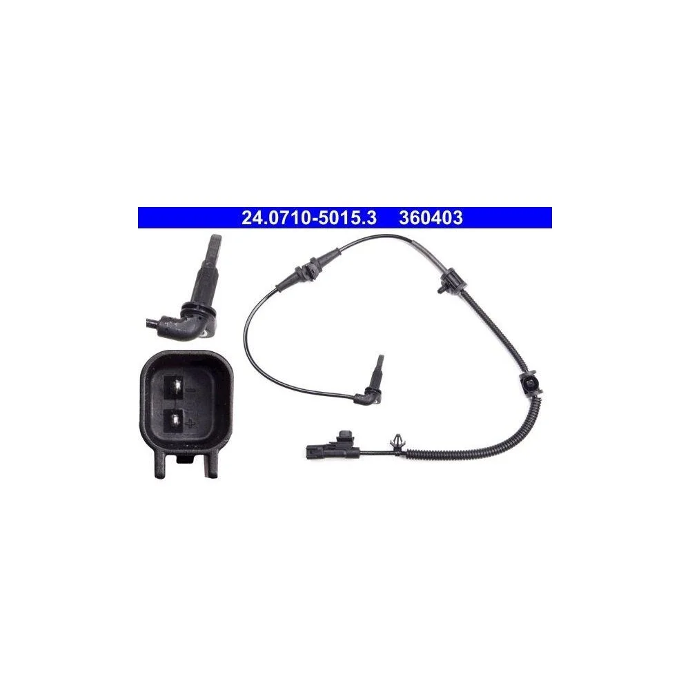 Датчик скорости вращения колеса ATE 24.0710-5015.3 для OPEL SAAB VAUXHALL CHEVROLET, фото №1 Датчик скорости вращения колеса ATE 24.0710-5015.3 для OPEL SAAB VAUXHALL CHEVROLET, фото №1