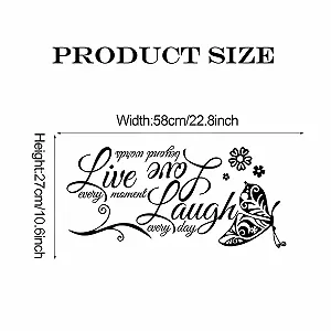 Настінні наклейки Мотиваційні цитати 27 x 58 см Чорний synthetic.ua - Фото 1
